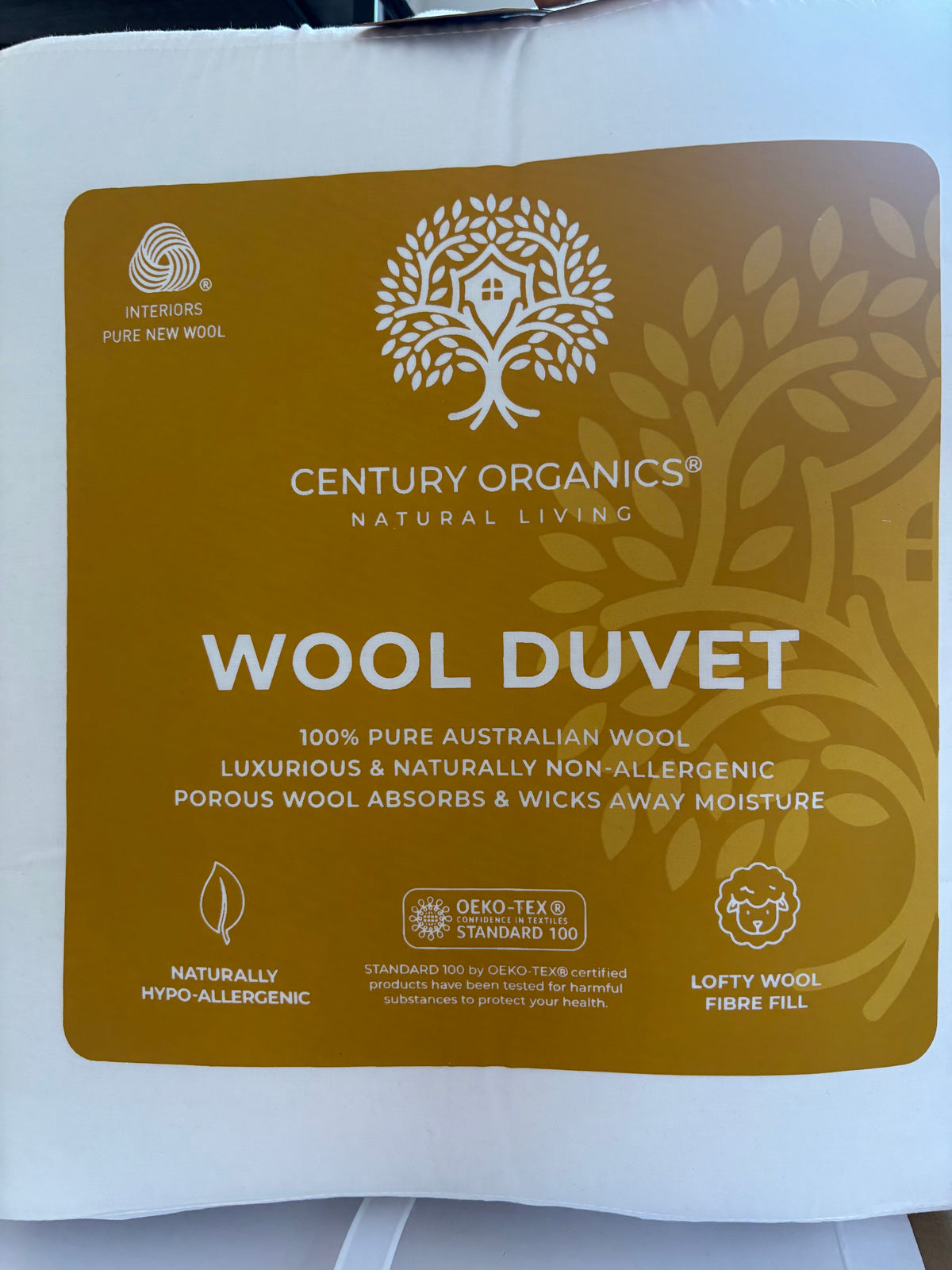 Organic Australian Wool Duvet Comforter – Hypoallergenic, Moisture Wicking