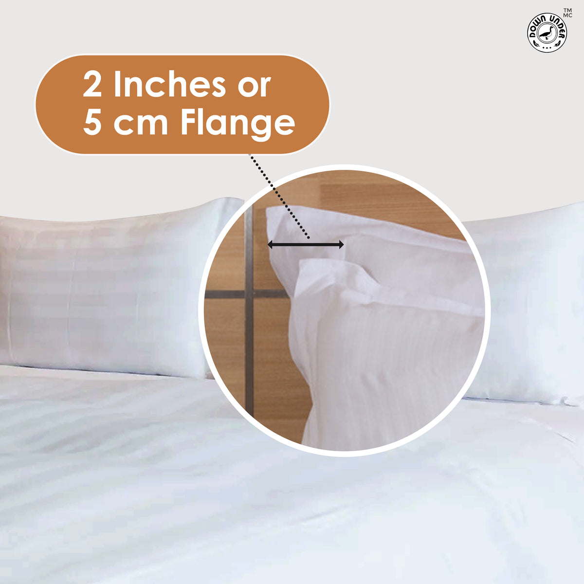 White Classic Stripe 400 TC 100% Cotton Duvet Cover Set