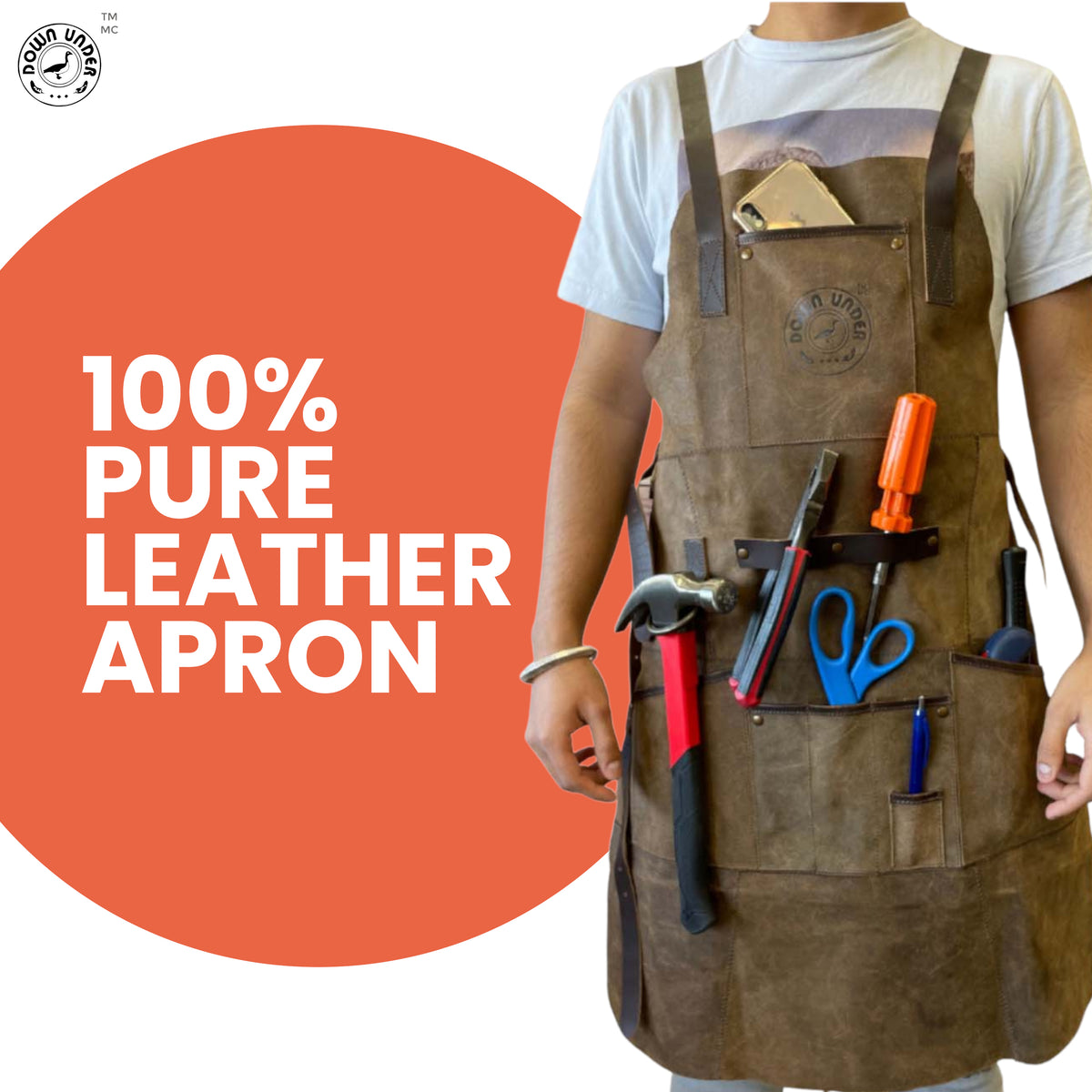 mens leather work aprons