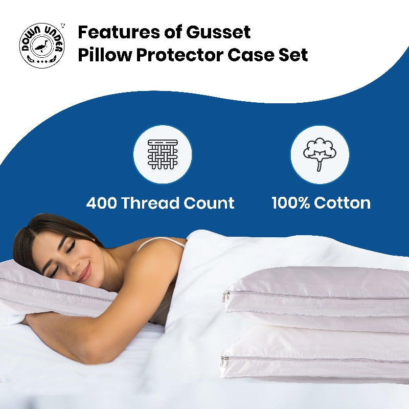 gusseted pillow protector