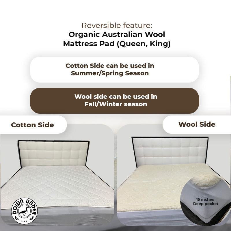 organic wool mattress protector