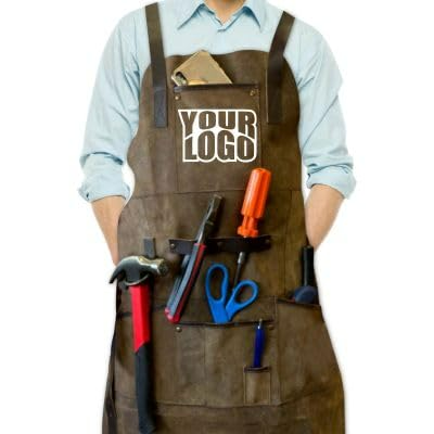 Fully Custom 100% Leather Apron for Woodworking with Tool Pockets