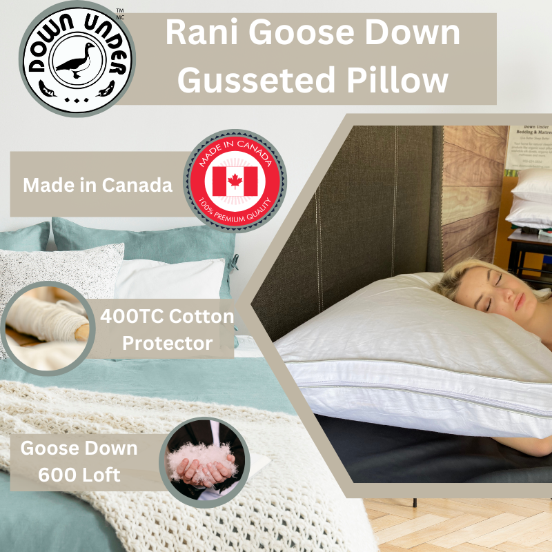 MADE IN CANADA GOOSE DOWN PILLOW