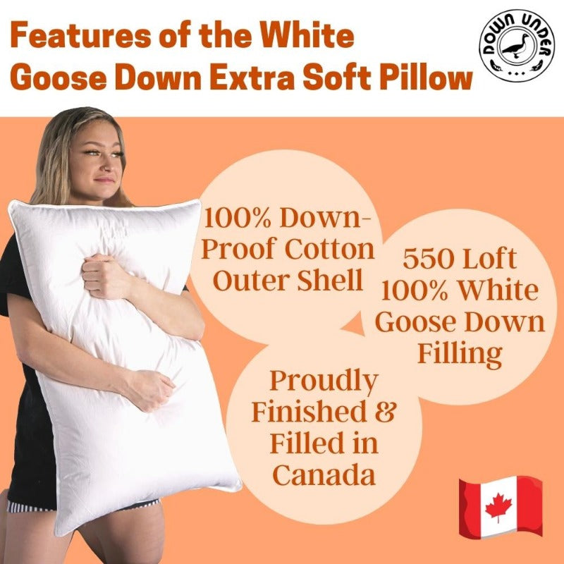 100 goose down pillows canada